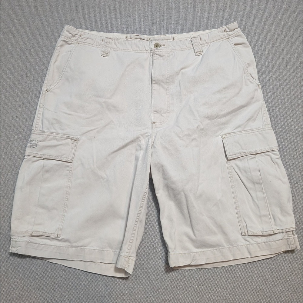 Polo Jeans Co. Ralph Lauren Men's Khaki Beige Cargo Shorts Size 42 Cotton Tan